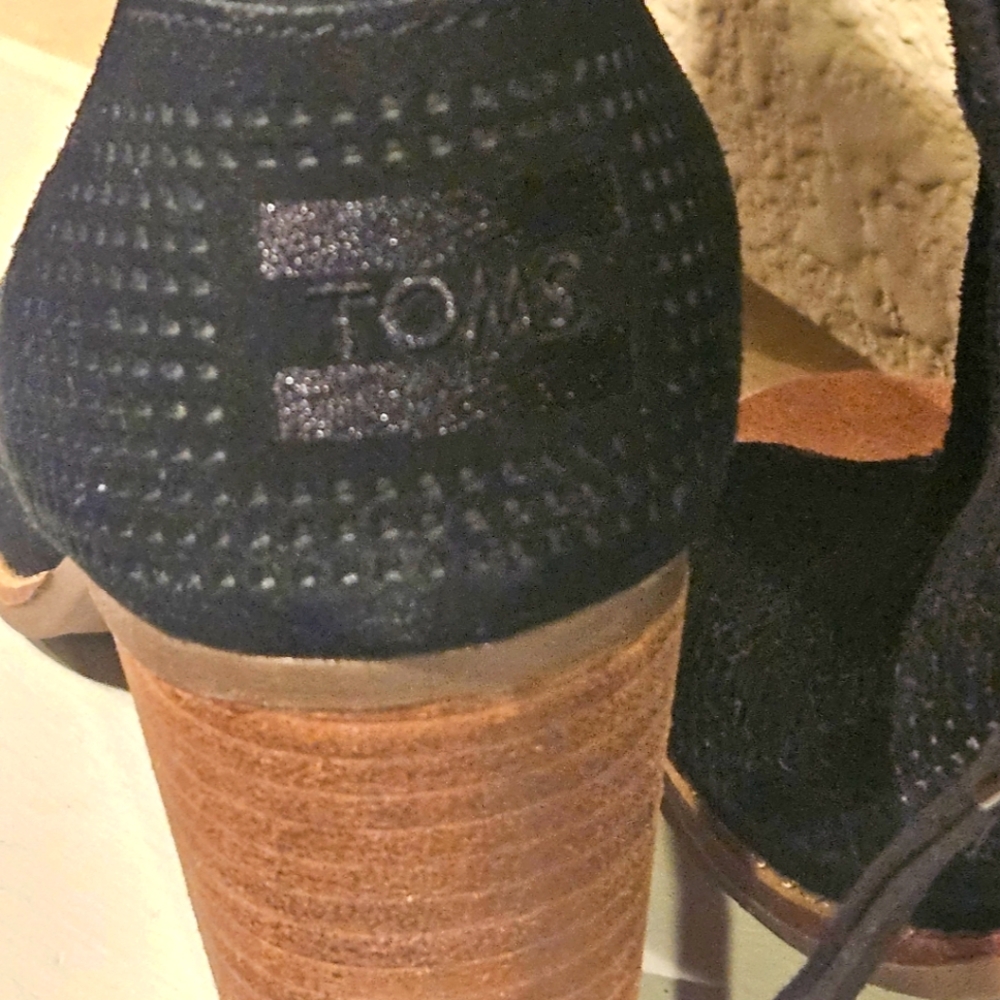 Black open toed booties